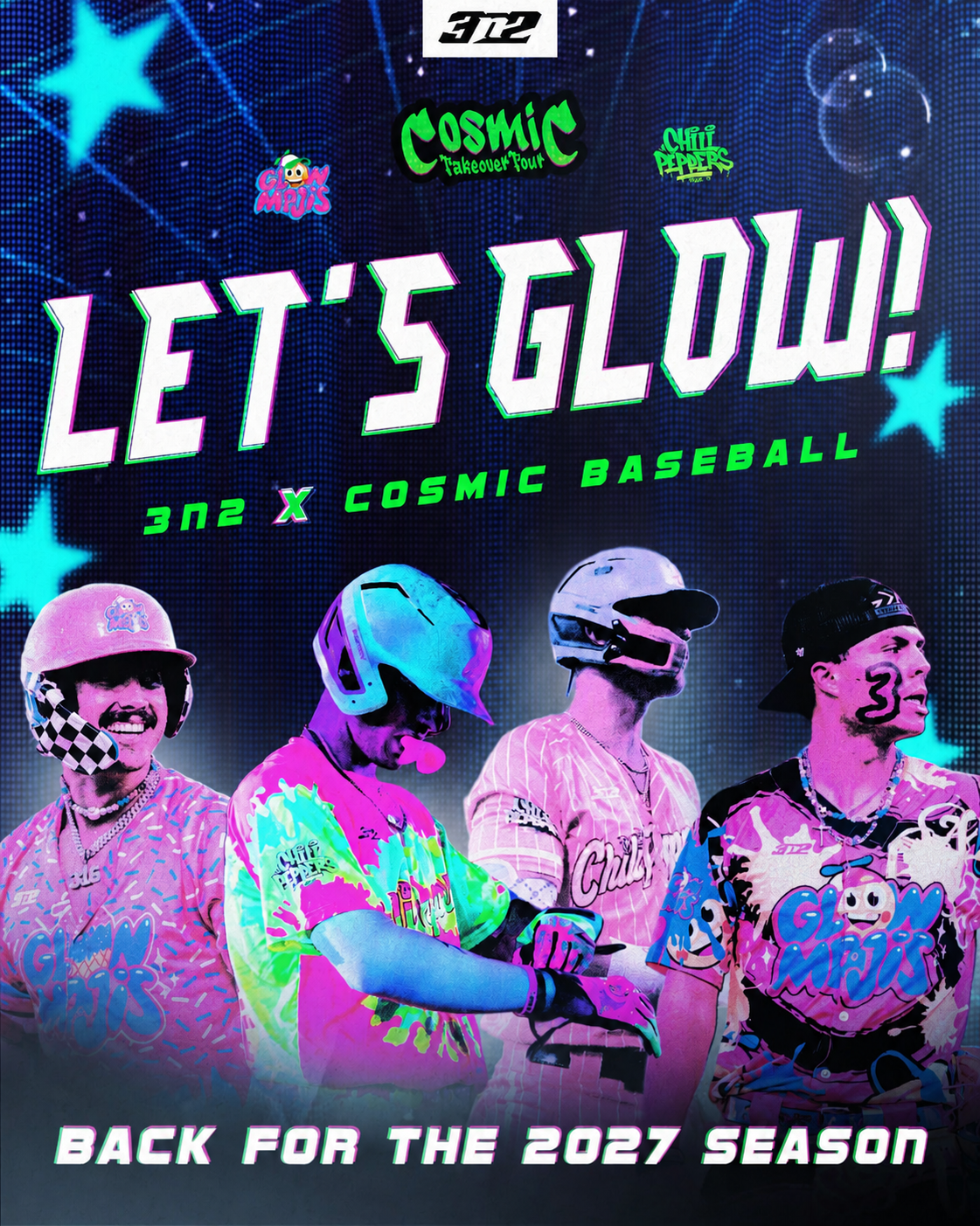 3N2 Extends Partnership with Cosmic Baseball as Official Uniform Supplier for Expanding National Tour