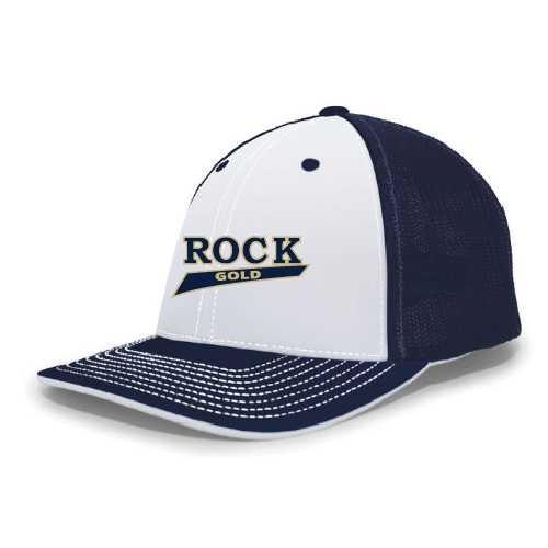 Rock Gold Softball Trucker Hat - White/Navy