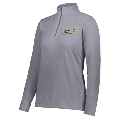Rock Gold Softball Womens LS 1/4 Zip - Grey