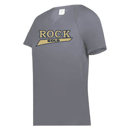 Rock Gold Softball Womens SS Dri Fit - Grey